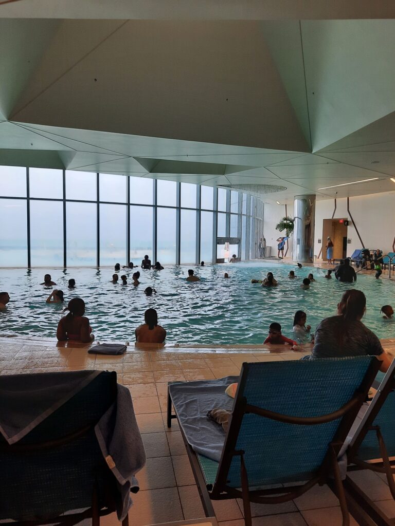 The indoor section of the Eclipse Indoor/Outdoor Pool at the Ocean Casino Resort in Atlantic City