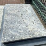 Grave of Benjamin Franklin in Christ Church gravesite in Philadelphia