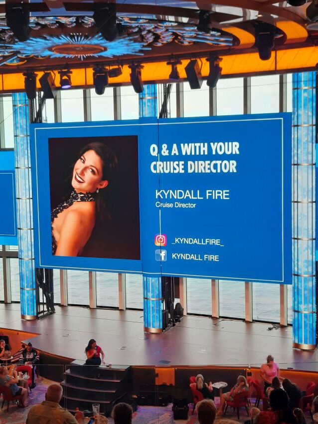 Q&A with Kyndall Fire the cruise director on the Carnival Mardi Gras cruise ship