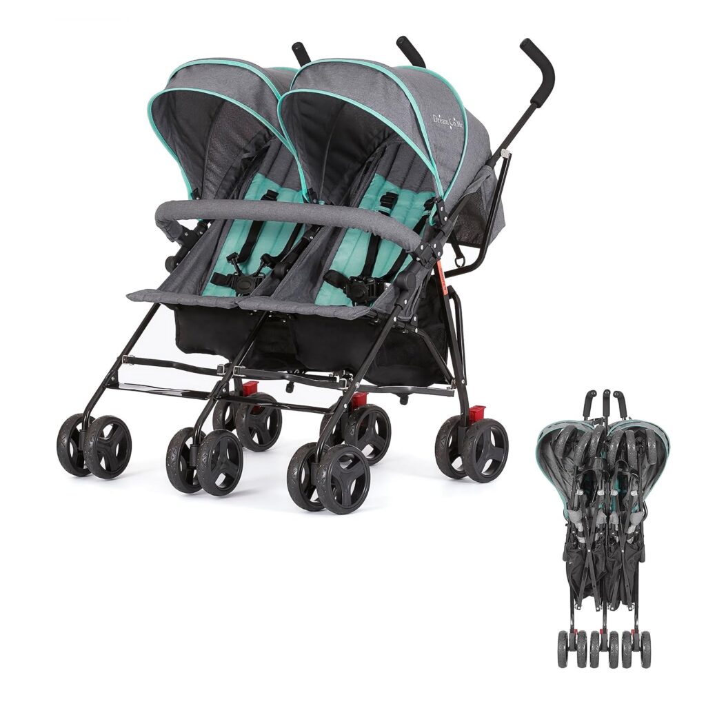 The best double stroller for travel 2024 - Dream on Me Volgo Twin Umbrella Stroller 