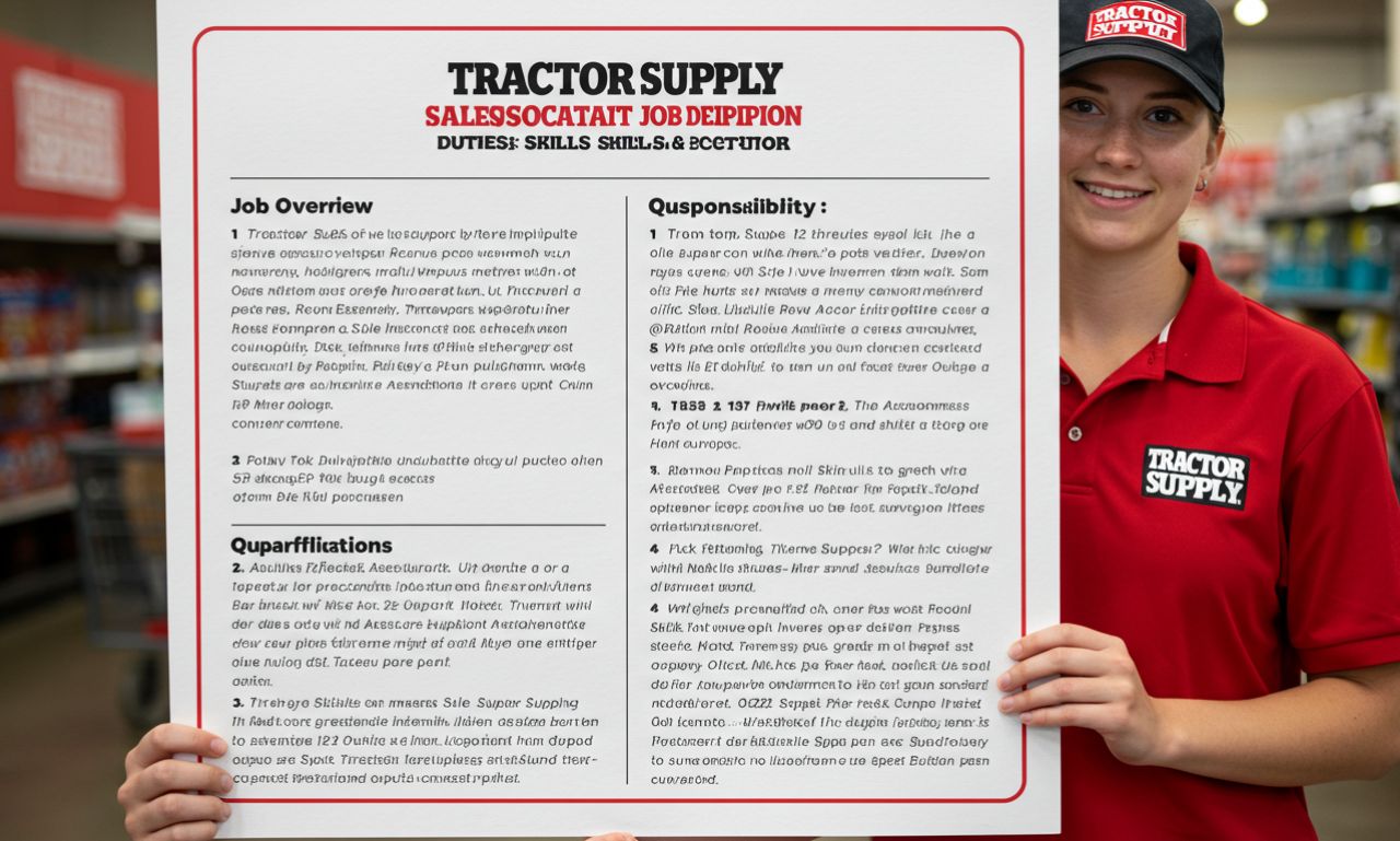 tractor supply sales associate job description